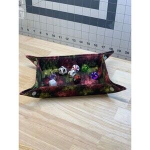 Snap-Up Dice Tray – Foldable Fabric Tray for TTRPGs - Tree tops